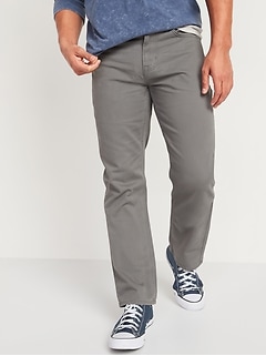 Pantalon en sergé à cinq poches, coupe standard pour homme