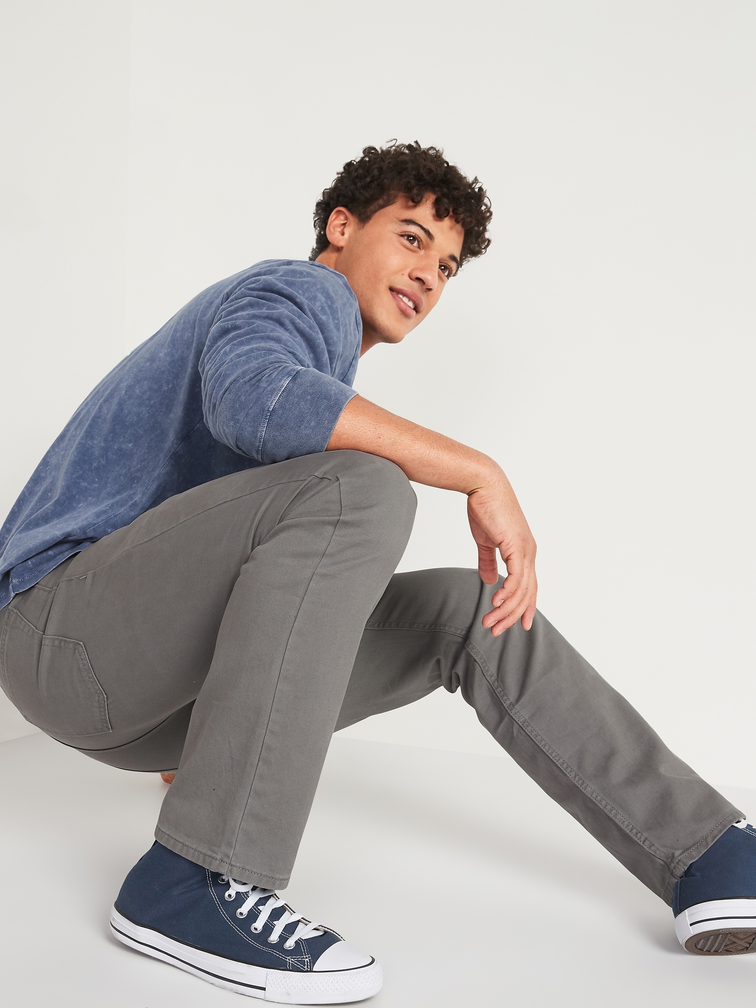 Straight Five-Pocket Twill Pants for Men | Old Navy