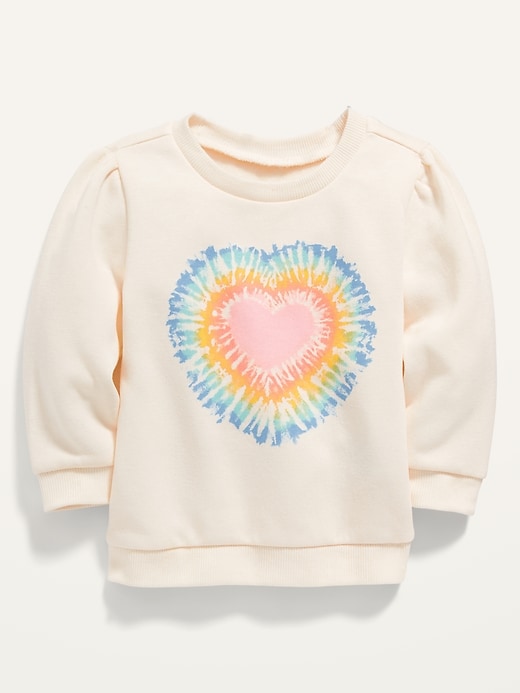 View large product image 1 of 2. Unisex Heart-Graphic Pullover Sweatshirt for Baby