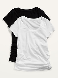L'image numéro 1 présente T-shirt de maternité à encolure échancrée (paquet de  2)