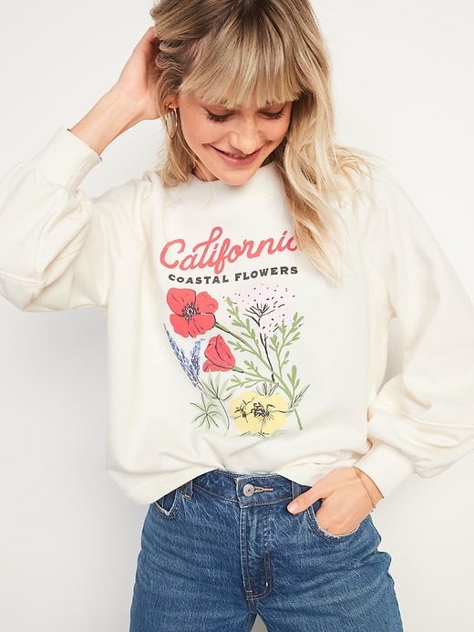 Floral sweatshirt old on sale navy