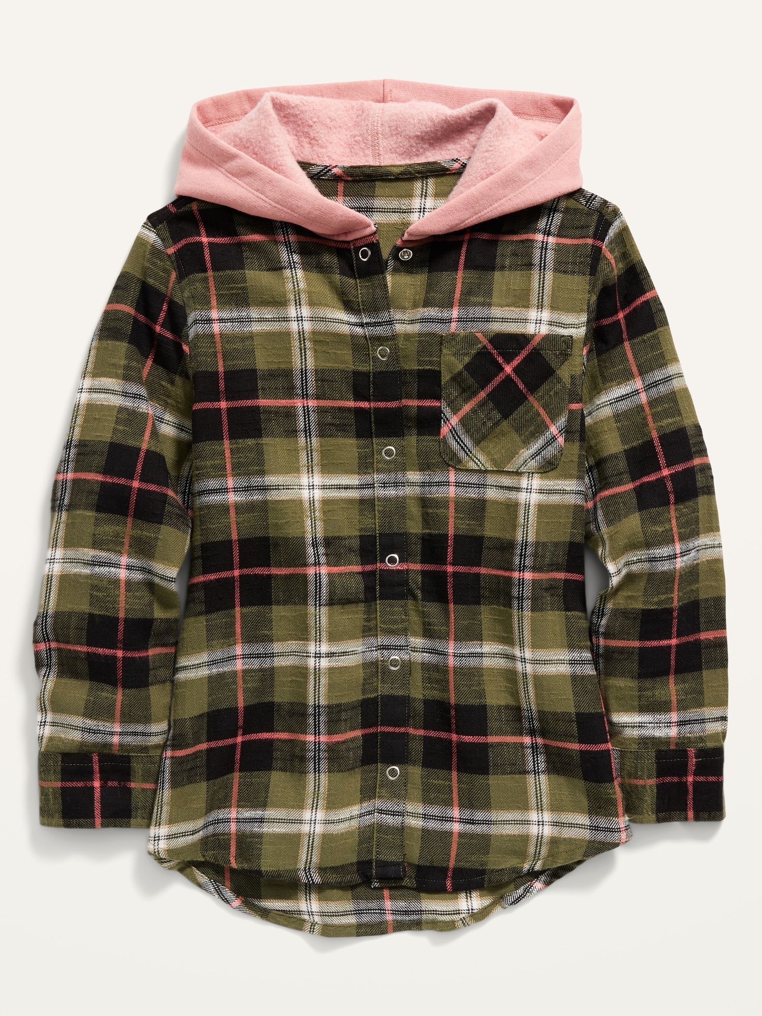 Girls hooded online flannel