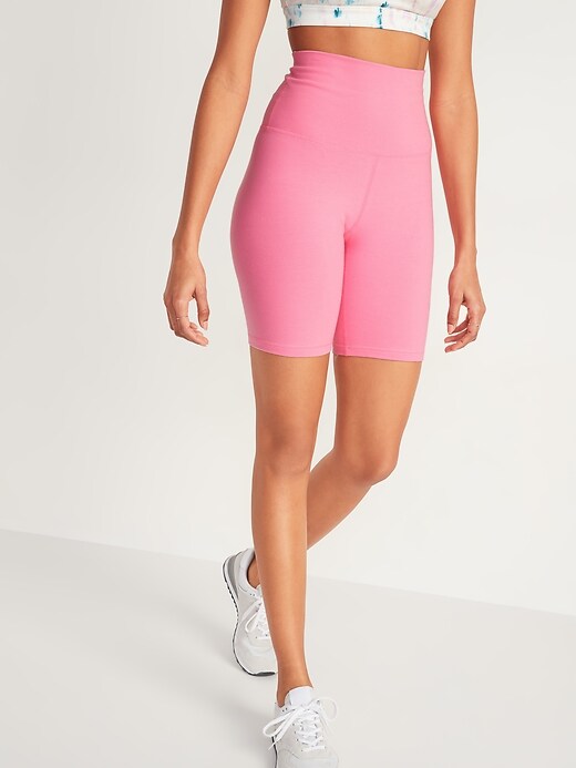 Image number 1 showing, Extra High-Waisted Biker Shorts -- 8-inch inseam