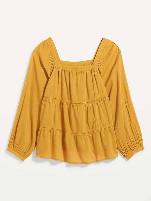 Image number 4 showing, Square-Neck Tiered Plus-Size Swing Top