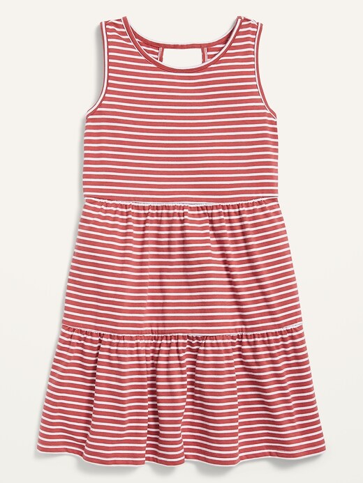 View large product image 1 of 1. Sleeveless Tiered Slub-Knit Dress for Girls