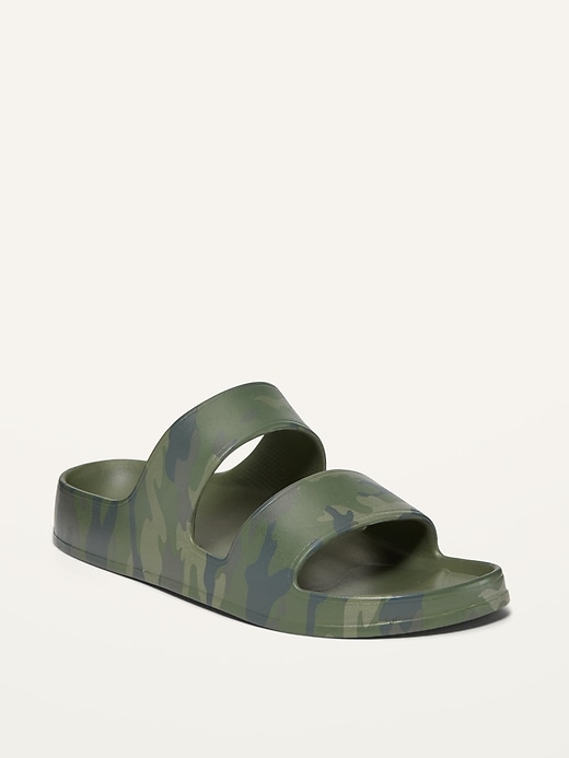 View large product image 1 of 1. Gender-Neutral EVA Printed Double-Strap Slide Sandals for Kids
