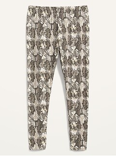 High-Waisted Printed Jersey Plus-Size Leggings