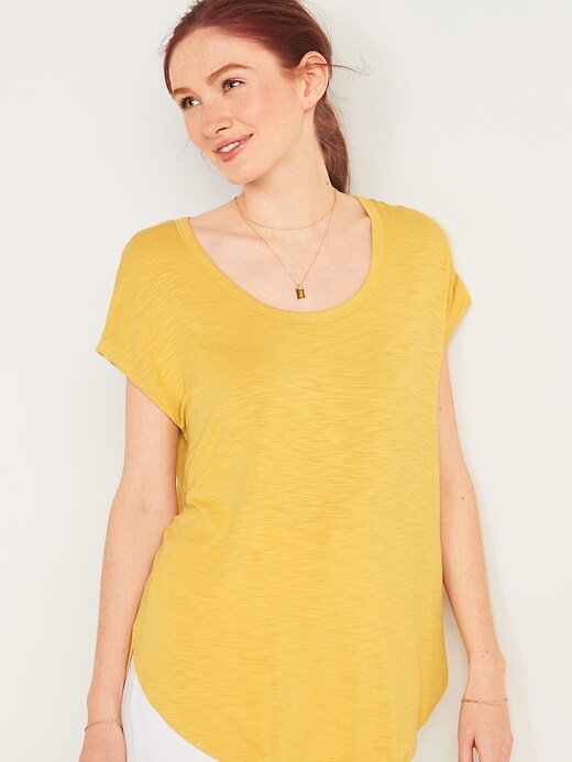 scoop neck tunic tee