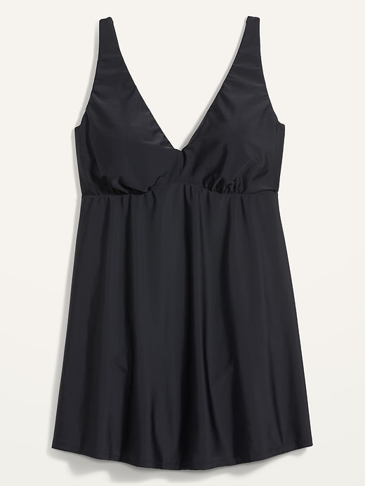 Image number 4 showing, V-Neck Secret-Smooth Plus-Size Underwire Swim Dress
