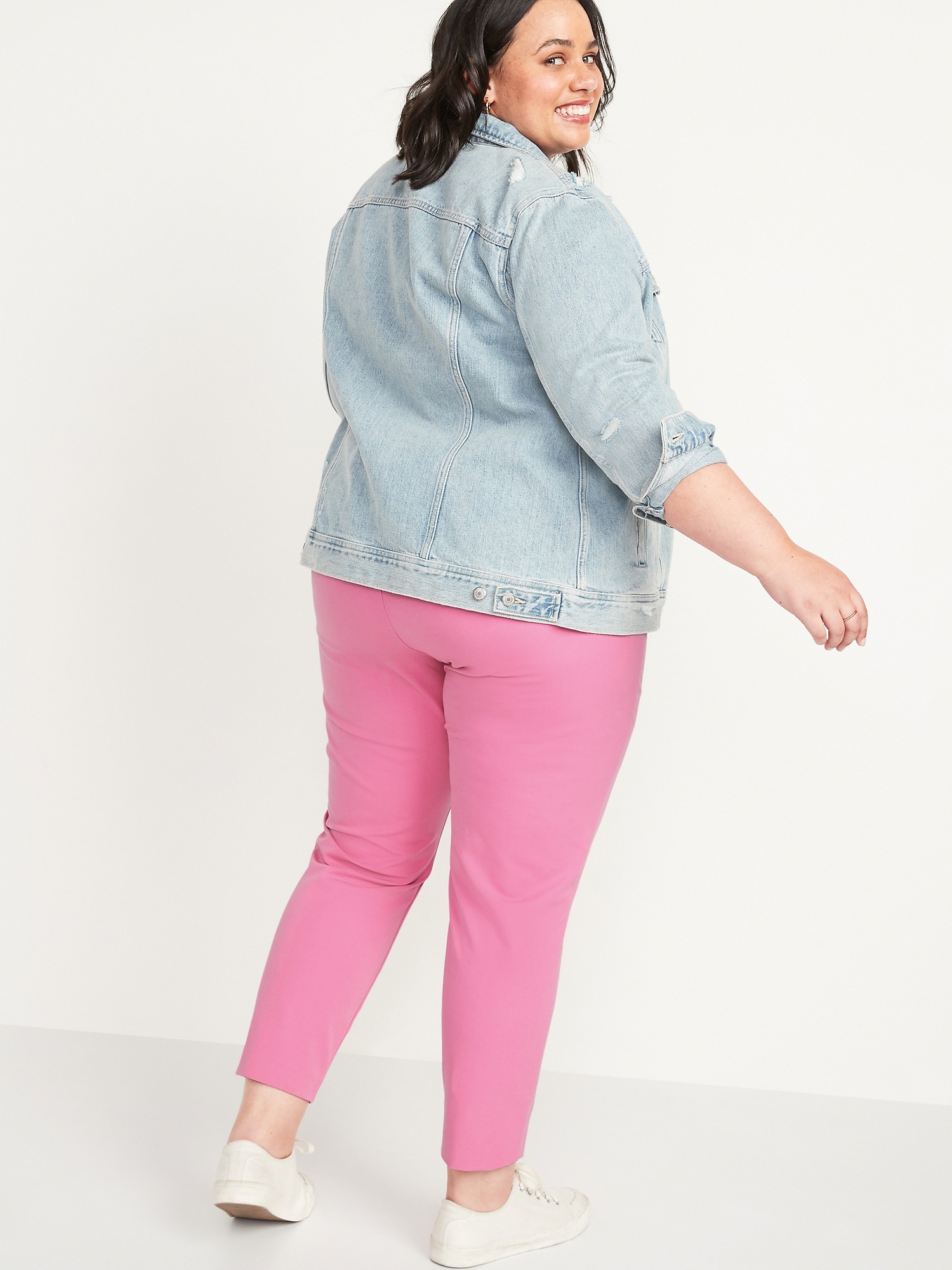 High-Waisted Secret-Smooth Pockets Plus-Size Pixie Pants