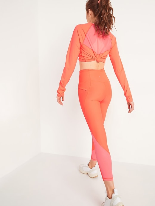 Image number 2 showing, High-Waisted PowerSoft Side-Pocket 7/8 Run Leggings
