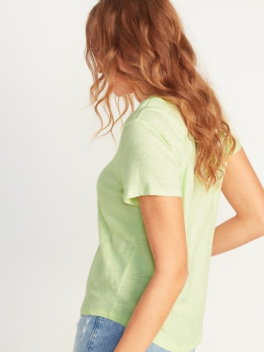 Image number 2 showing, EveryWear Slub-Knit V-Neck T-Shirt for Women