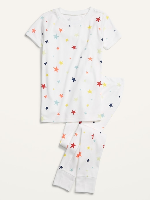 View large product image 1 of 1. Gender-Neutral Snug-Fit Printed Pajama Set for Kids