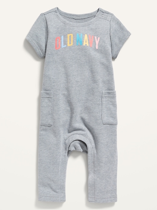 View large product image 1 of 2. Logo-Graphic French Terry One-Piece for Baby