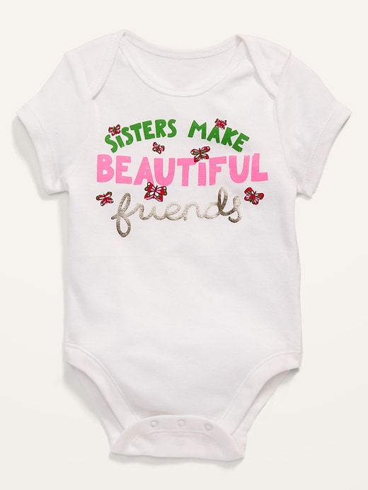 View large product image 1 of 2. Graphic Short-Sleeve Bodysuit for Baby