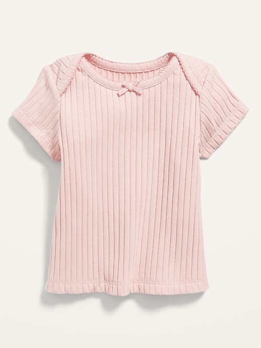View large product image 1 of 2. Short-Sleeve Rib-Knit Top for Baby