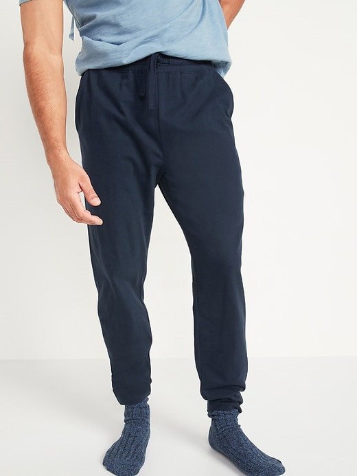 View large product image 1 of 2. Tapered Jersey-Knit Pajama Pants