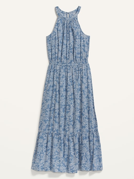 Waist-Defined Sleeveless Floral-Print Maxi Dress for Women | Old Navy
