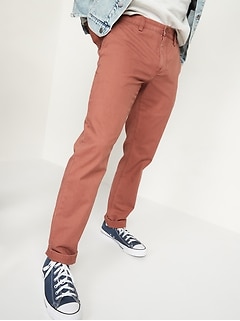 Straight Uniform Non-Stretch Chino Pants for Men