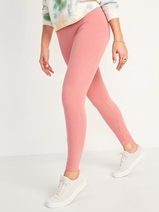 View large product image 1 of 4. High-Waisted Jersey Leggings For Women