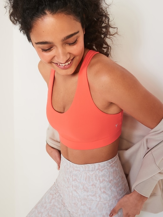 Cora Sports Bra in Coral