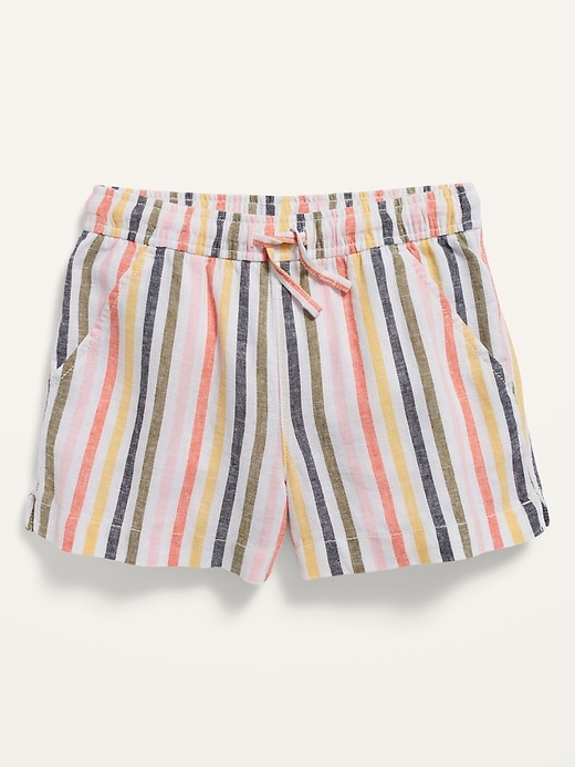 View large product image 1 of 1. Linen-Blend Pull-On Shorts for Girls
