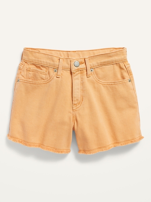 View large product image 1 of 1. Extra High-Waisted Pop-Color Cut-Off Jean Shorts for Girls