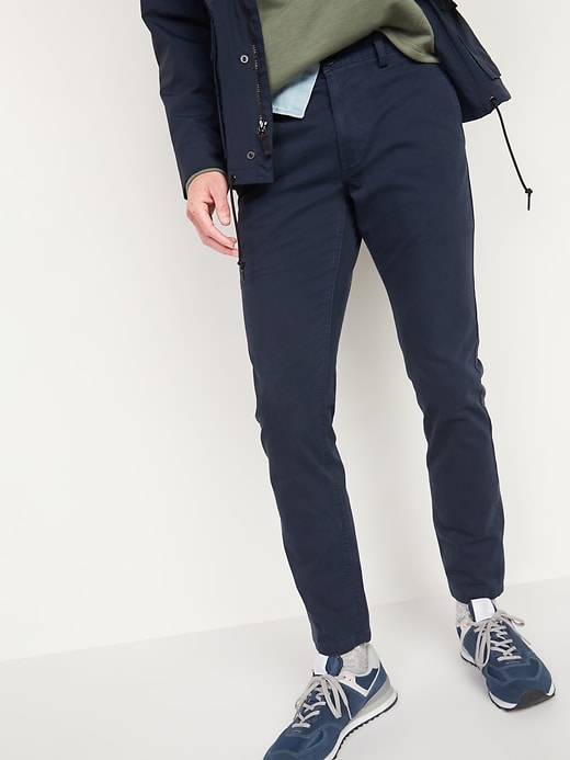 slim uniform non stretch chino