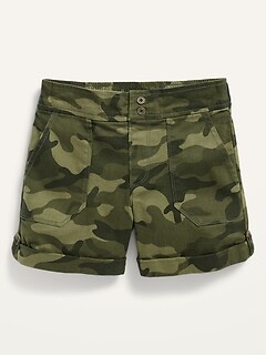 Twill Utility Shorts for Girls