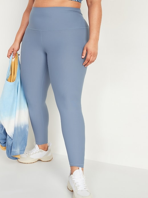 View large product image 1 of 2. Extra High-Waisted PowerSoft Light Compression Hidden-Pocket Plus-Size Leggings