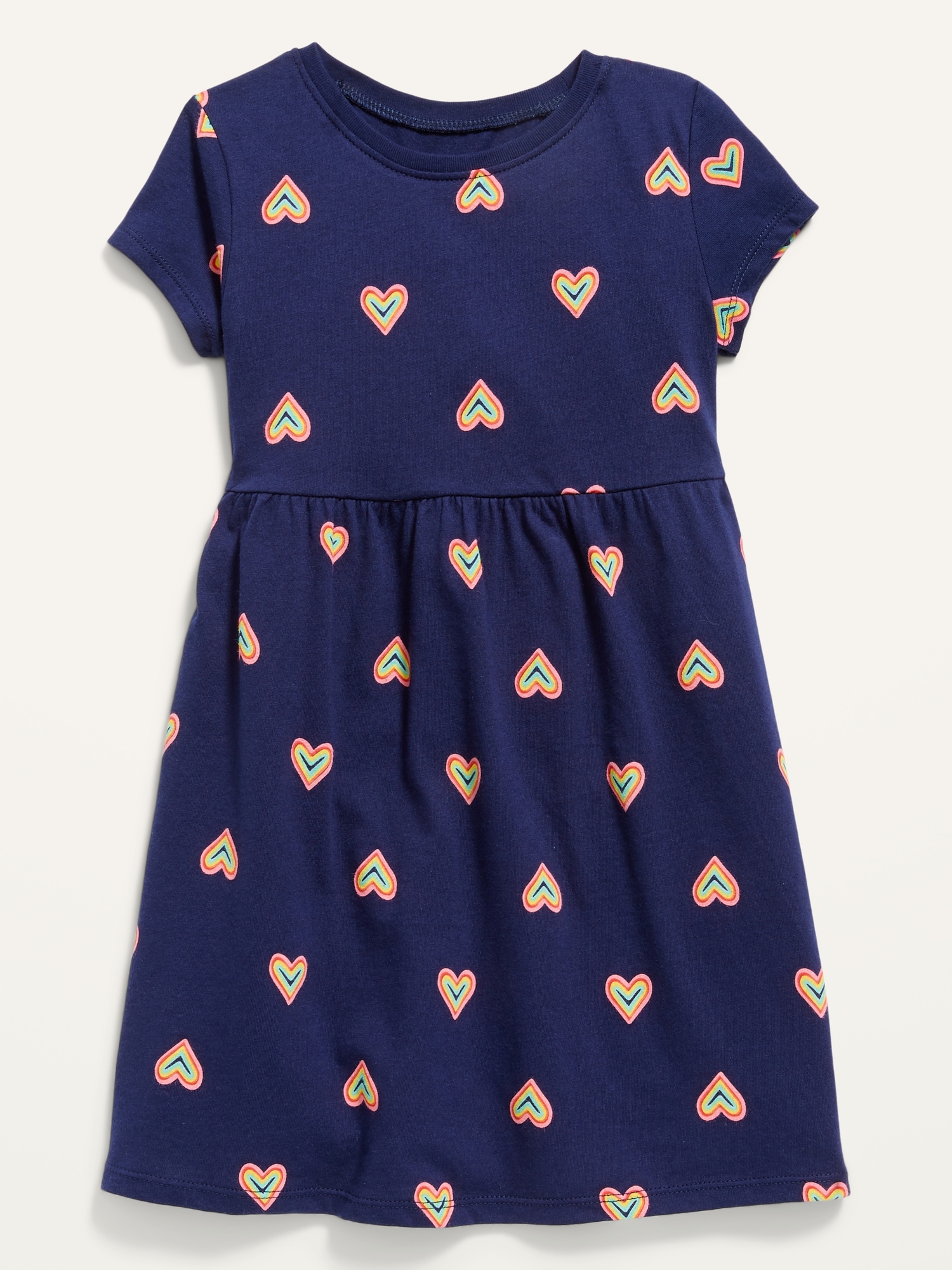 Fit & Flare Short-Sleeve Jersey Dress for Toddler Girls | Old Navy