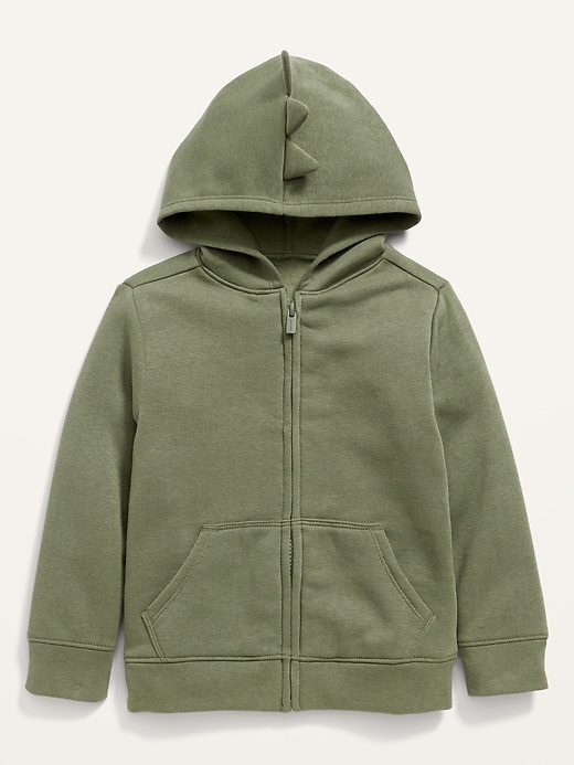 View large product image 1 of 1. Unisex Solid Critter Zip Hoodie for Toddler