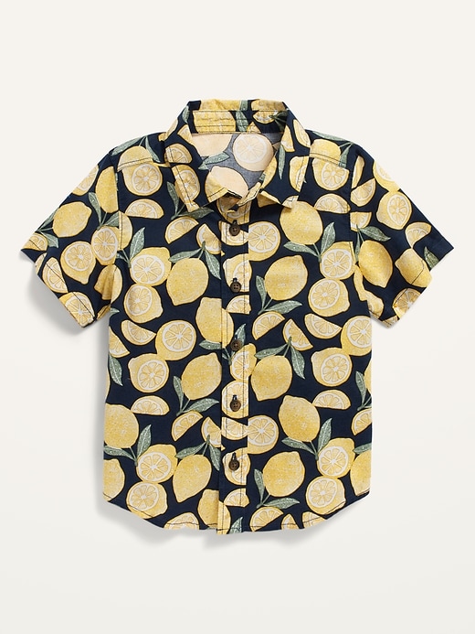 View large product image 1 of 1. Short-Sleeve Poplin Shirt for Toddler Boys