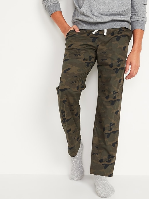 Old Navy Printed Poplin Pajama Pants for Men. 1