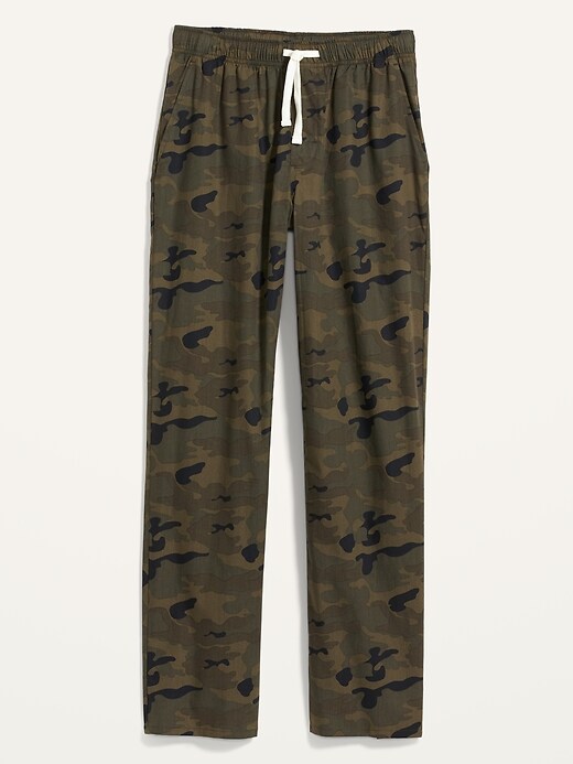 Printed Poplin Pajama Pants for Men