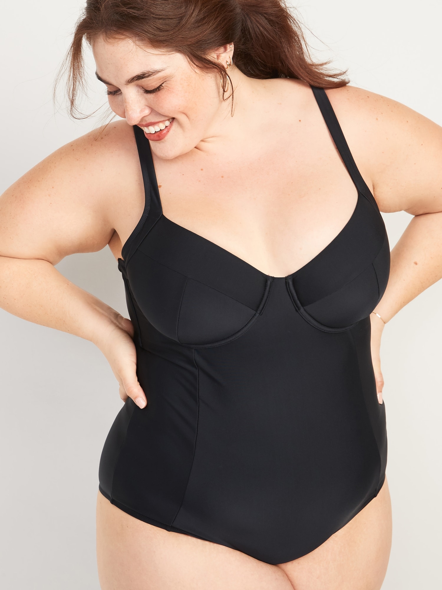 Secret Smooth Underwire Plus Size One Piece Swimsuit Old Navy