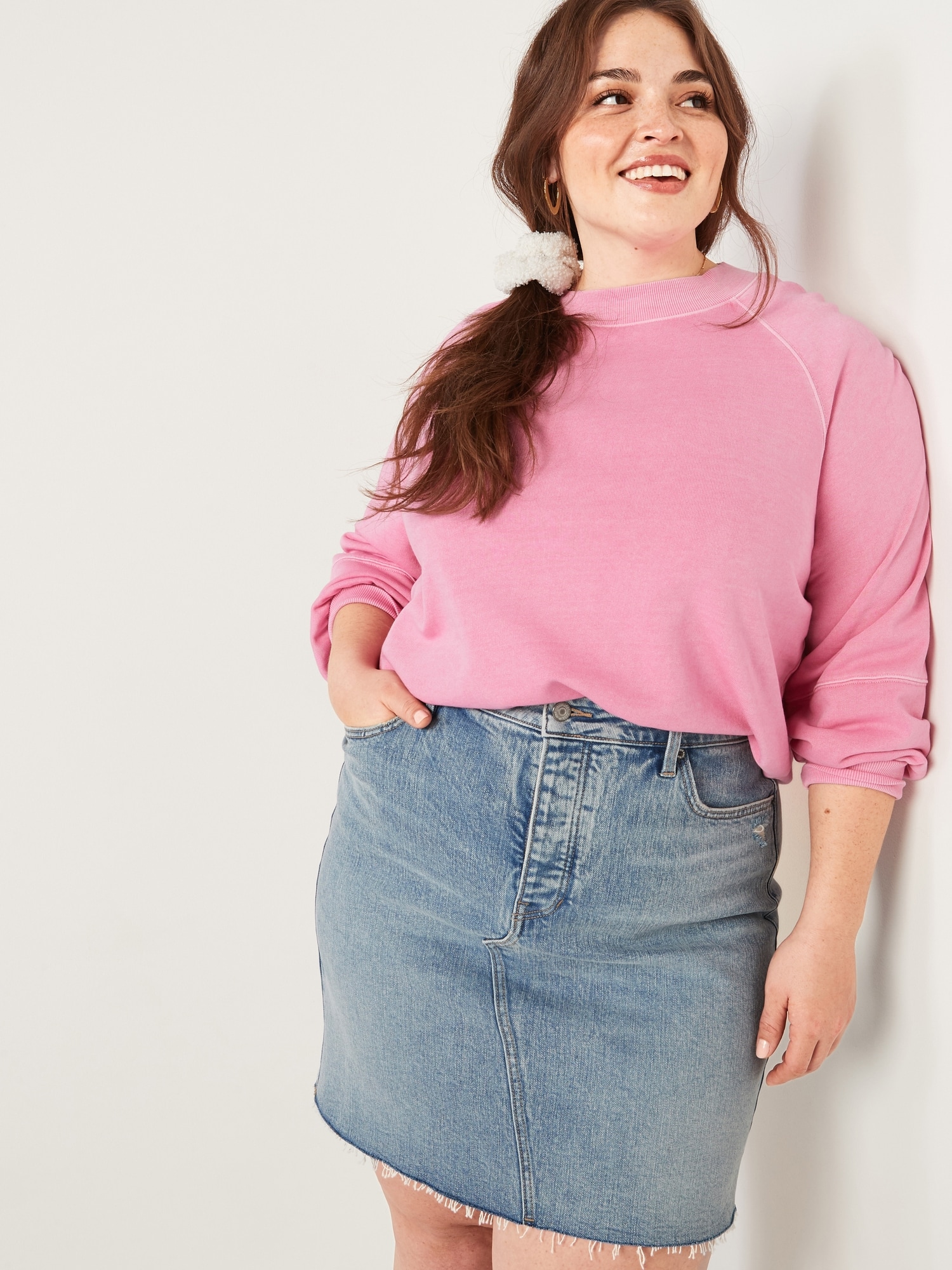 High waisted clearance jean skirt jumper