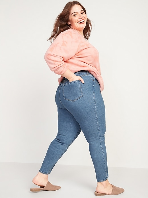 Image number 2 showing, High-Waisted Secret-Smooth Pockets Rockstar Super Skinny Plus-Size Jeans