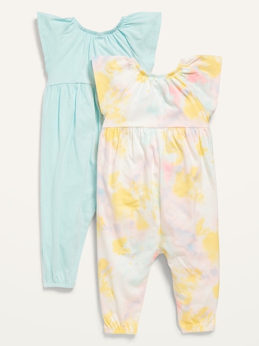 View large product image 2 of 2. 2-Pack Flutter-Sleeve Jumpsuit for Baby