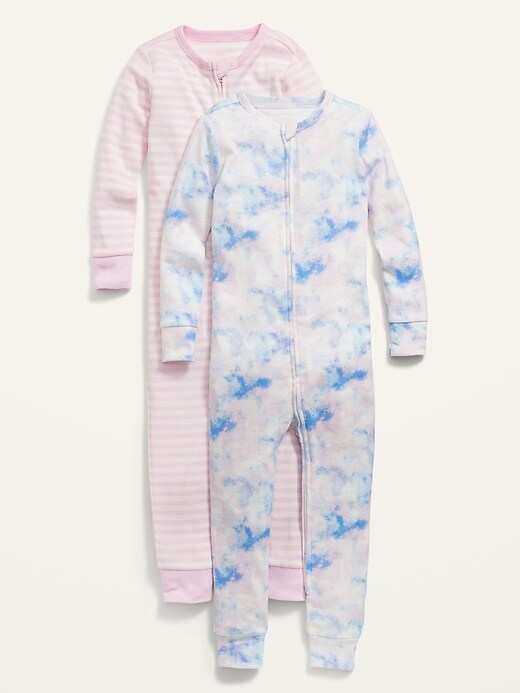 View large product image 1 of 1. Unisex Printed One-Piece Pajamas 2-Pack for Toddler & Baby