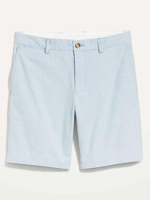 View large product image 1 of 1. Slim Micro-Stripe Ultimate Chino Shorts -- 8-inch inseam