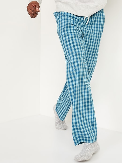View large product image 1 of 3. Patterned Poplin Pajama Pants