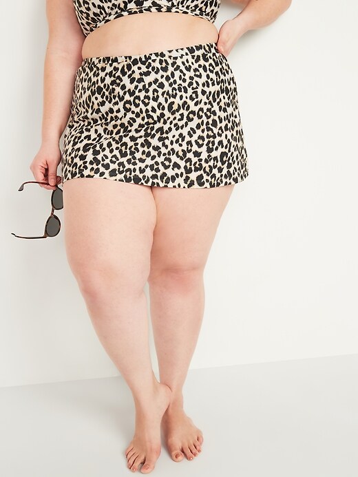Image number 1 showing, High-Waisted Secret-Smooth Plus-Size Swim Skirt