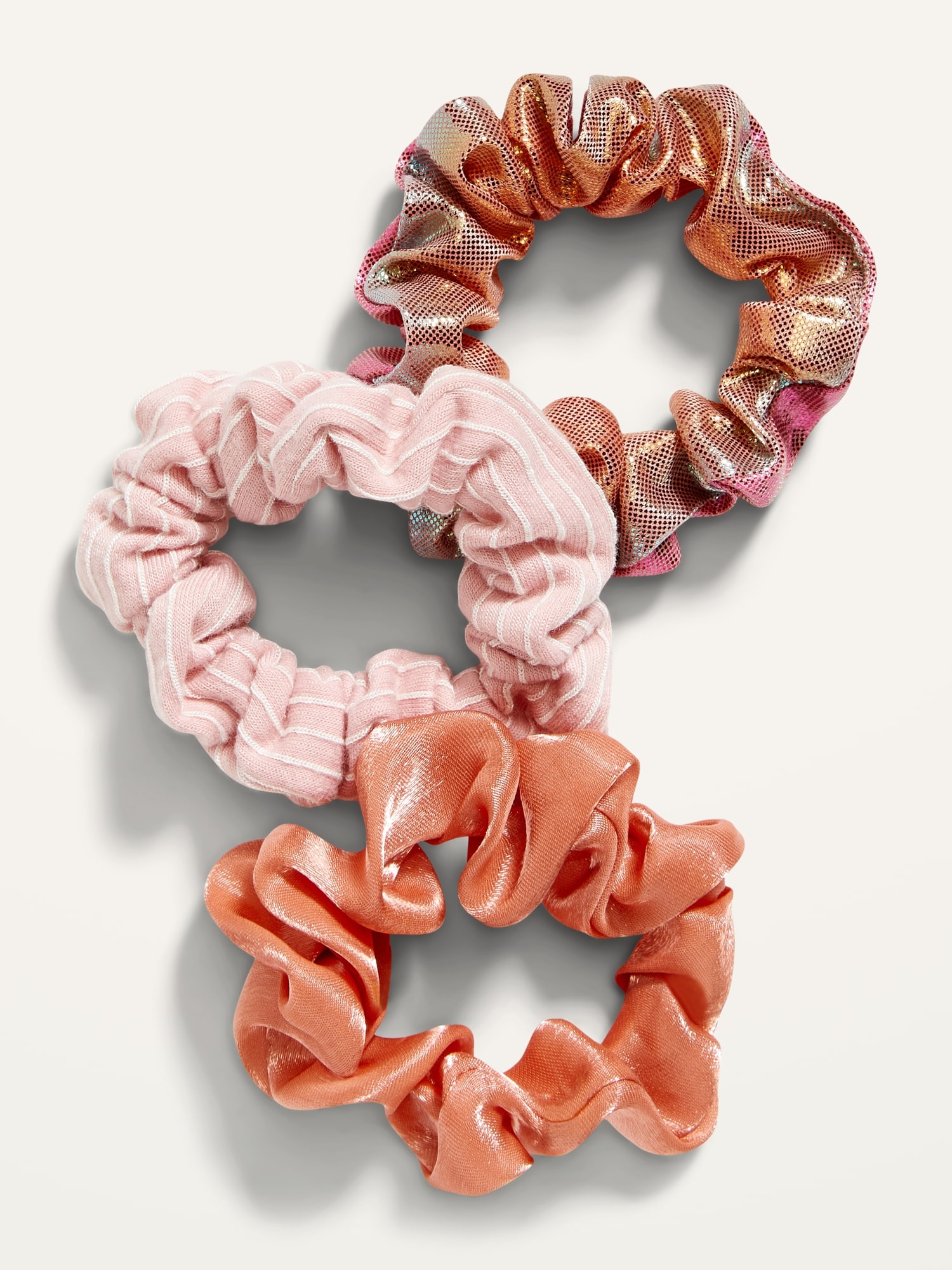 Old Navy Hair Scrunchie 3-Pack for Girls pink. 1