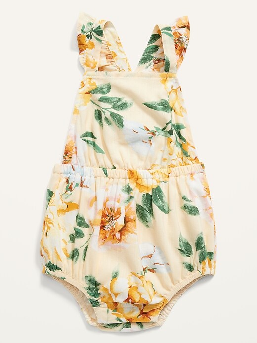 View large product image 1 of 2. Sleeveless Floral Bubble One-Piece for Baby