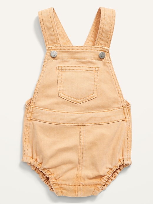View large product image 1 of 2. Pop-Color Jean Romper Overalls for Baby