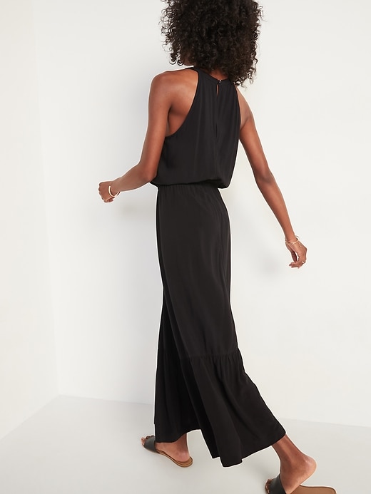 Image number 2 showing, Waist-Defined Sleeveless Maxi Dress for Women
