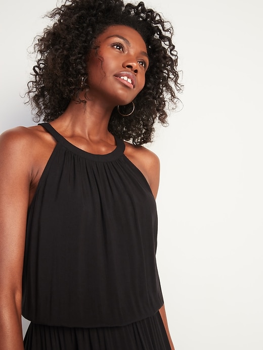 Image number 3 showing, Waist-Defined Sleeveless Maxi Dress for Women