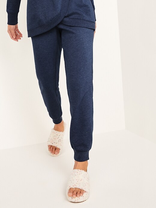 View large product image 1 of 2. Maternity Rollover-Waist Vintage Jogger Sweatpants