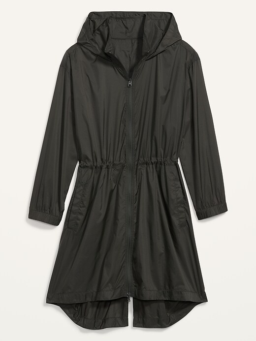 Image number 4 showing, Go-H20 Water-Repellent Plus-Size Hooded Rain Jacket